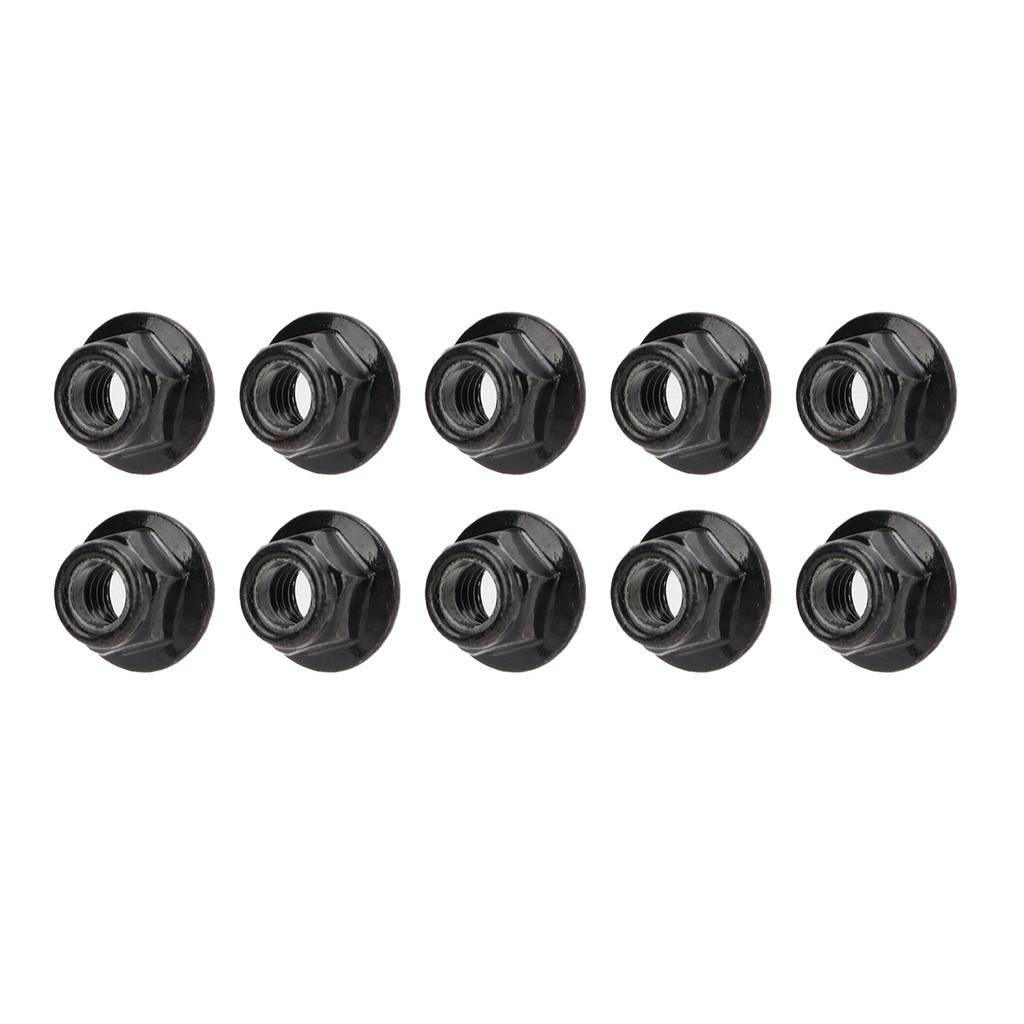 10 Pcs Lock Tire Nut Corrosion Resistant RC Model Car M5 Flange Nut Lock Tire NutBlack