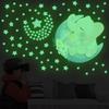 Luminous Stars Wall Stickers for Kids Baby Room Bedroom Ceiling Home Decor Fluorescent Cartoon Bear Glow In The Dark Stickers