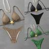 Women's European & American Style Bikini: Split Triangle Top & Bottom