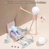 LED Bedside Lamp Changeable Shape Funny Night Light with Suction Cup Soft Glow DIY Shape Cute Light Bulb Man Mini Night