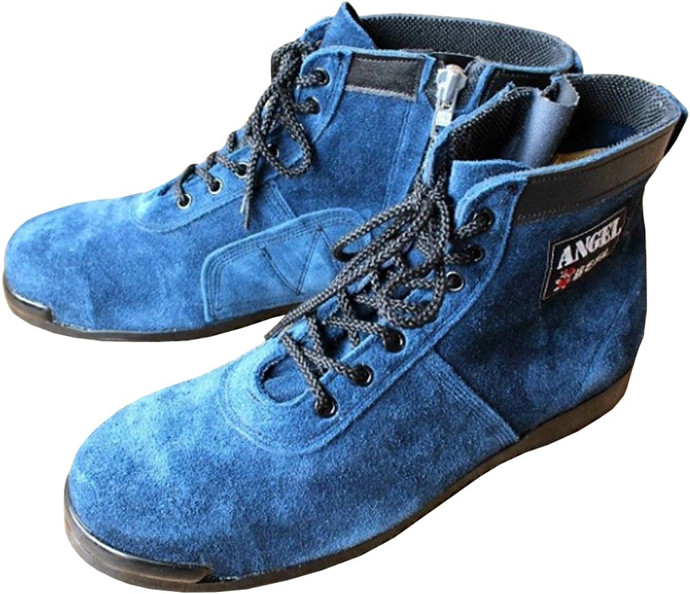 Tsubaki Модель Safety Velor Zipper Mid CHS29 JIS Сделано в см Обувь, Шнуровка, В комплекте, Длина, Стандартная, Япония, Синий, 27.0