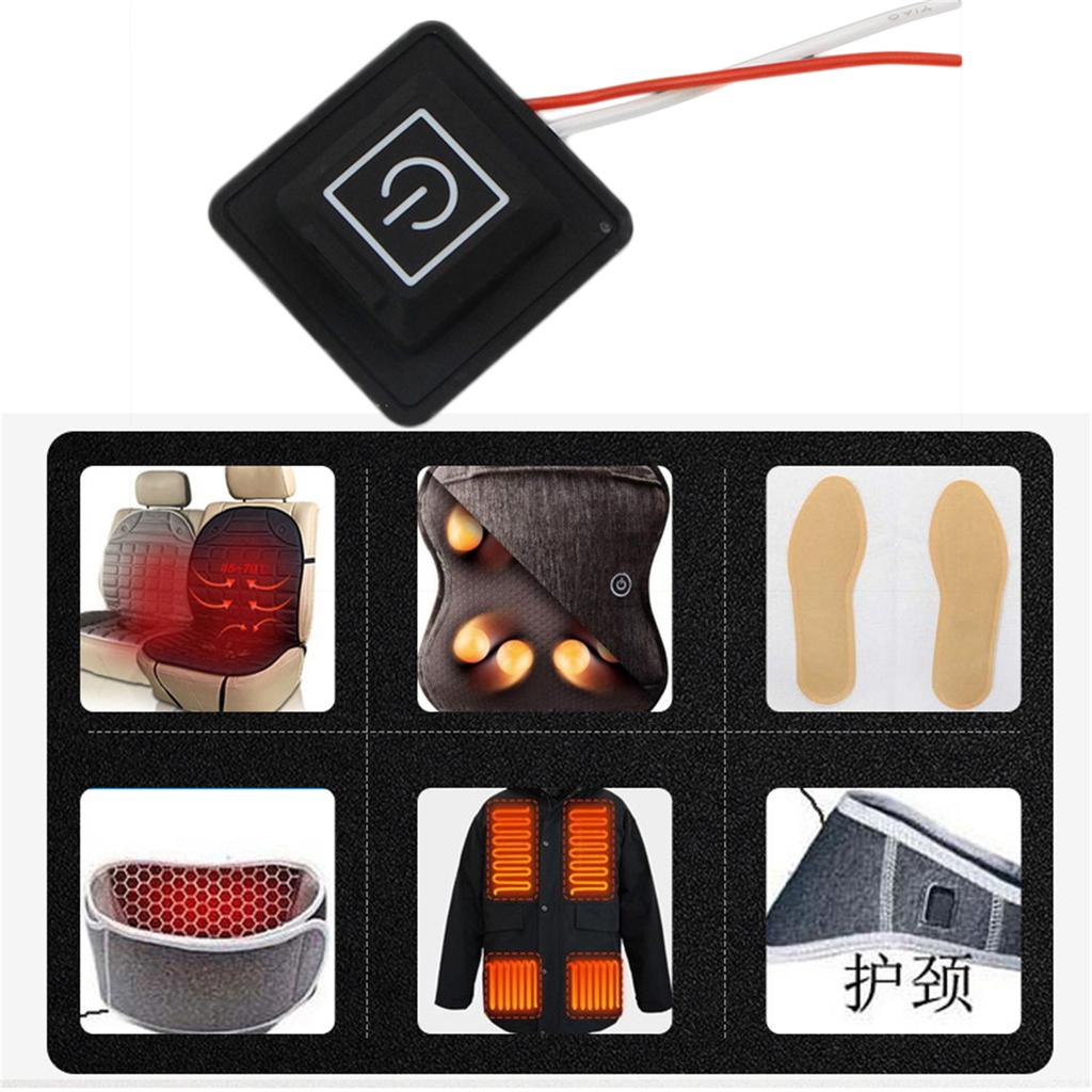 Silicone Push Button Switch Waterproof Temperature Control Switch Heated Vest Pants Gloves DIY Temperature Controller
