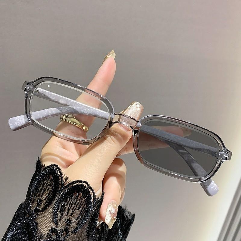 Модные фотохромные очки для близорукости в квадратной оправе, мужские и женские, с принтованными заушниками, роскошные очки с защитой от синего света