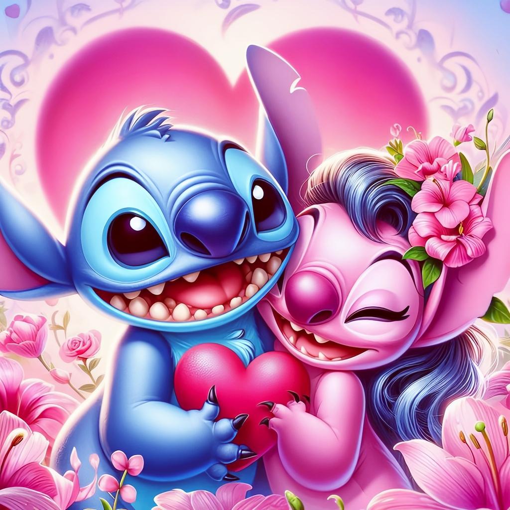 Алмазная вышивка Стич Ангел Вышивка Мультяшная Мозаичная Картина Стразы 5D Сделай Сам Новинка Декор для Дома