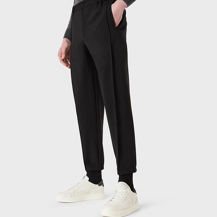 EMPORIO ARMANI Casual Pants Men's Black Moderate Slim Fit Pants I1P38001504-0999