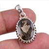 Natural Smoky Quartz Gemstone Handmade 925 Solid Silver Gift Pendant 1.25" R0D29