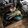Ethereal Elephant Under The Moon Office Rug Chair Mat, Entryway Carpet, Suitable for Front Door, Bedroom, Living Room, Desk, Holiday Gift