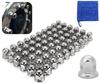 Beautifully Shiny Nut 60 Nut Cap Covers 1 Medium Stainless Steel Round ISO 51mm for Large Trucks and Other Decorative Trucks Caps + Cover, 33mm,