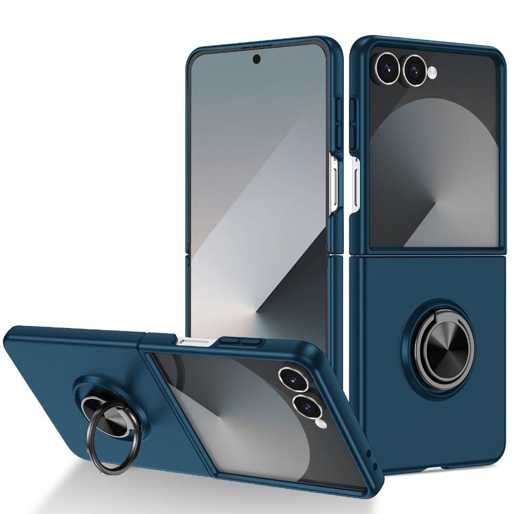 Fashion Protective Case for Samsung Z Flip 8 7 FE 6 5 Invisible Metal Plate Magnetic Car Mount Rotating Stand Anti-scratch Cover
