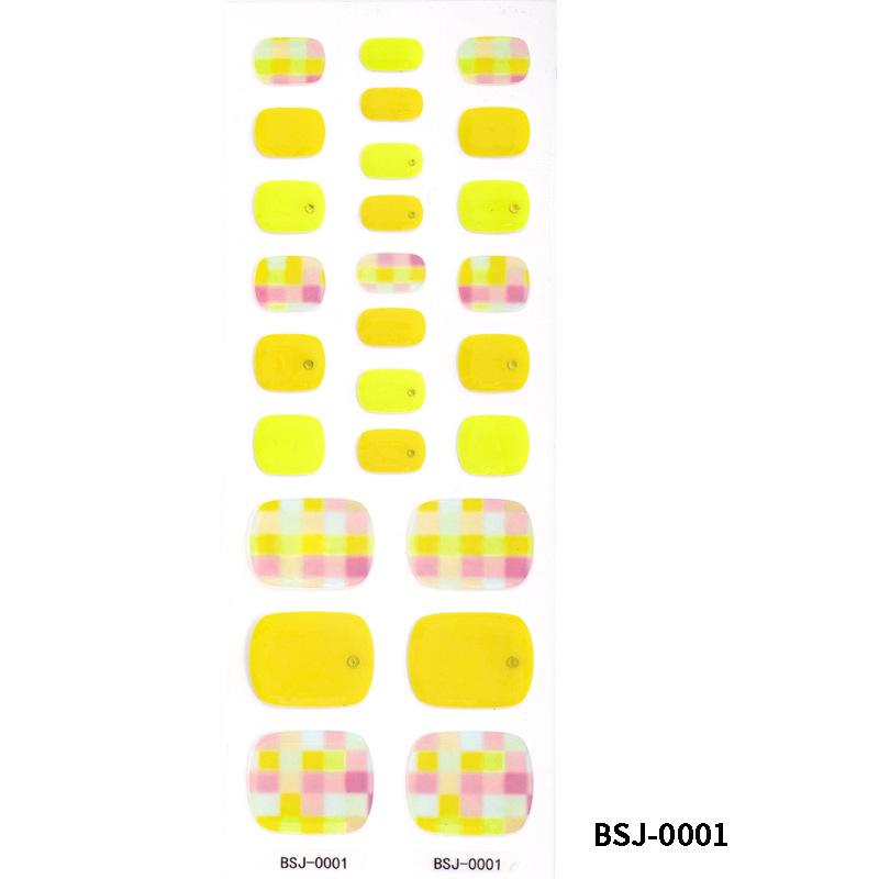 Semi-cured Manicure Stickers, Toenail Stickers, Bronzing Waterproof Toenail Stickers