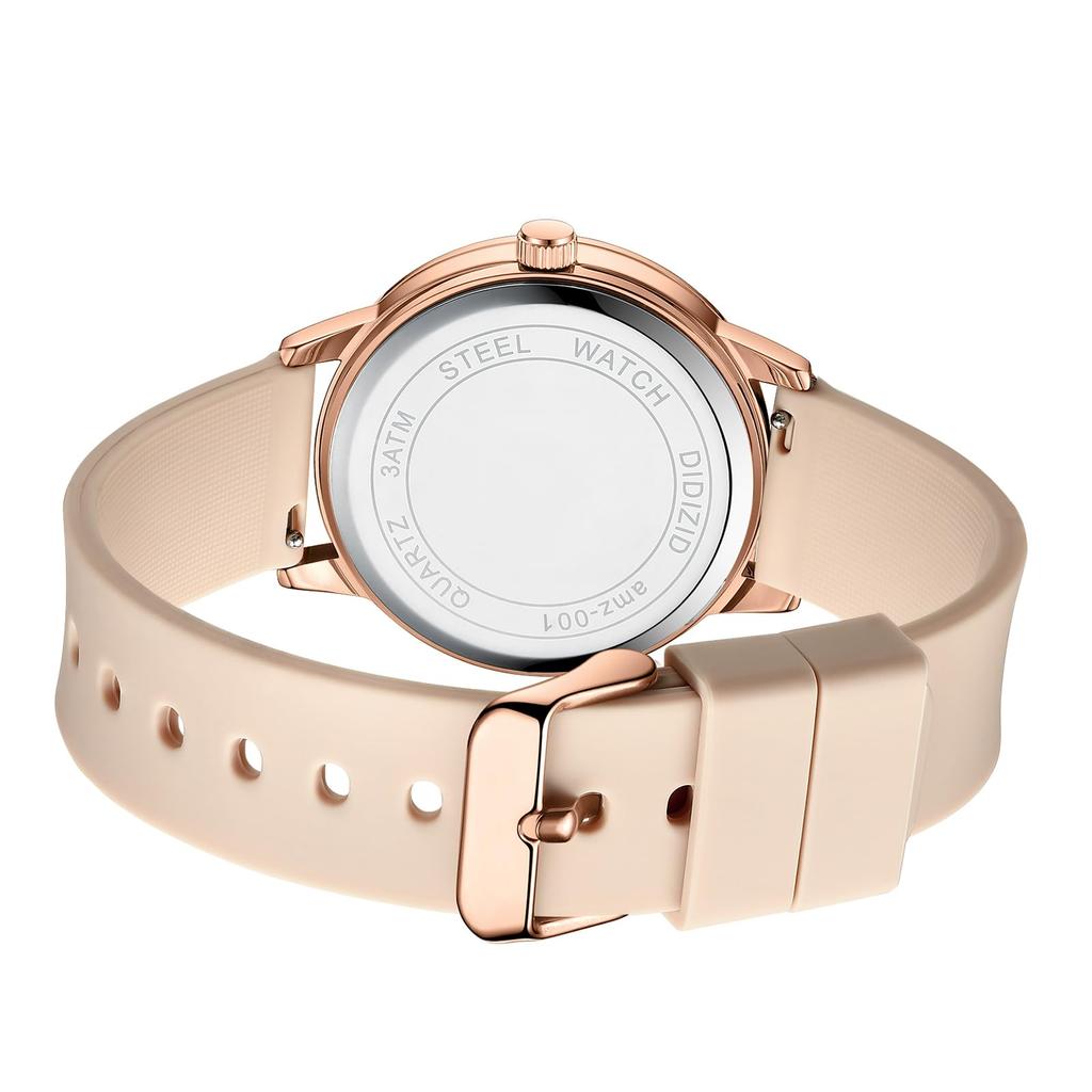 Аналоговые часы для медсестры, легко читаемые, уретановые, унисекс [DIZIZID], водонепроницаемые, светящиеся, циферблат, ремень, простые, стильные, мужские, женские, медицинские, для медсестры, (розовый)