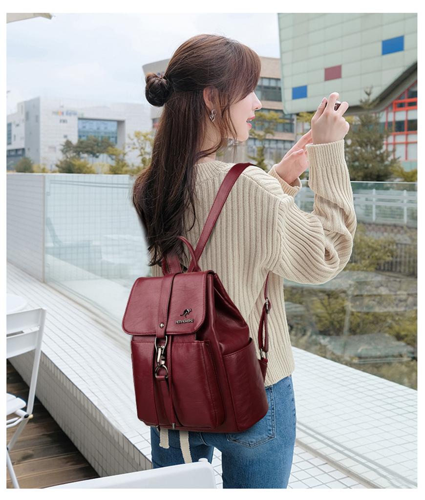 Рюкзак роскошный женский рюкзак мягкие кожаные рюкзаки для девочек-подростков женские школьные сумки через плечо для женщин 2025