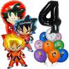 Dragonball Birthday Decoration Goku Stickers Balloons Disposable Tableware Tablecloth Straw Cup Plates Baby Shower Supplies Toy
