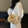 Woven Straw Crossbody Bag Women's Large Capacity 2025 New Summer Versatile Bucket Bag Seaside Vacation Beach Bag