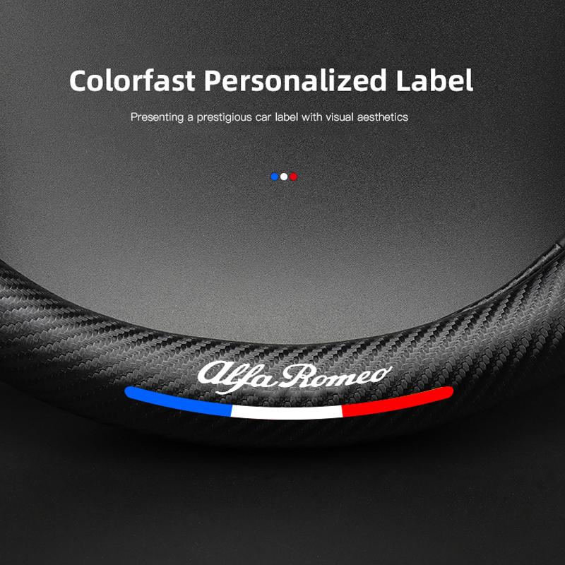 Alfa Romeo Car Steering Wheel Cover Car Interior Accessories For 156 159 147 4C 8C 166 Giulia Giulietta Mito Stelvio Spider GTxya563