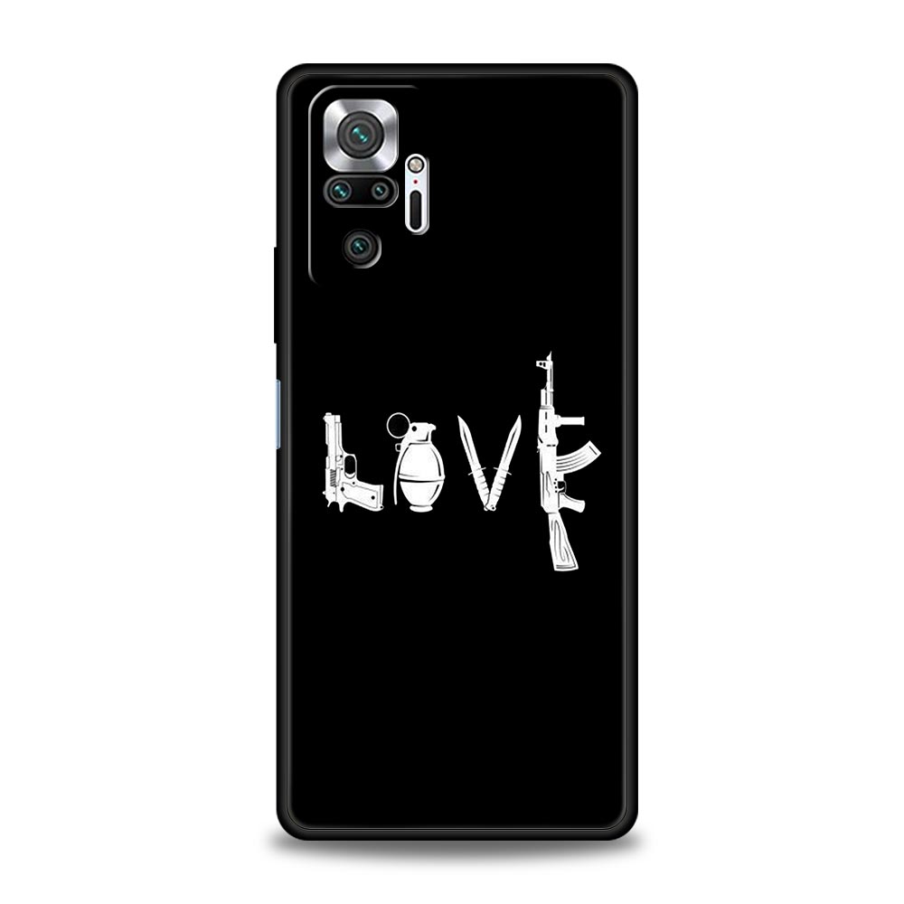 Чехлы для Redmi 10C AK47, пистолет, пули, чехол для телефона для Xiaomi Redmi Note 12 11 9S 9 8 10 Pro Plus 7 9T 8T 9C 9A 8A, чехол