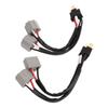 2Pcs 9003 H4 Headlights Wiring Harness Socket Adapter Male to Female 2 Way Splitter Wires for Truck Pickup LED Cable Plug