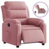 Electric Recliner Chair Pink Velvet