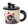 Cute Cat Cup Office Mug with Lid Water Cup Ceramic Couple Gift Souvenir Gift Box Birthday Creativity