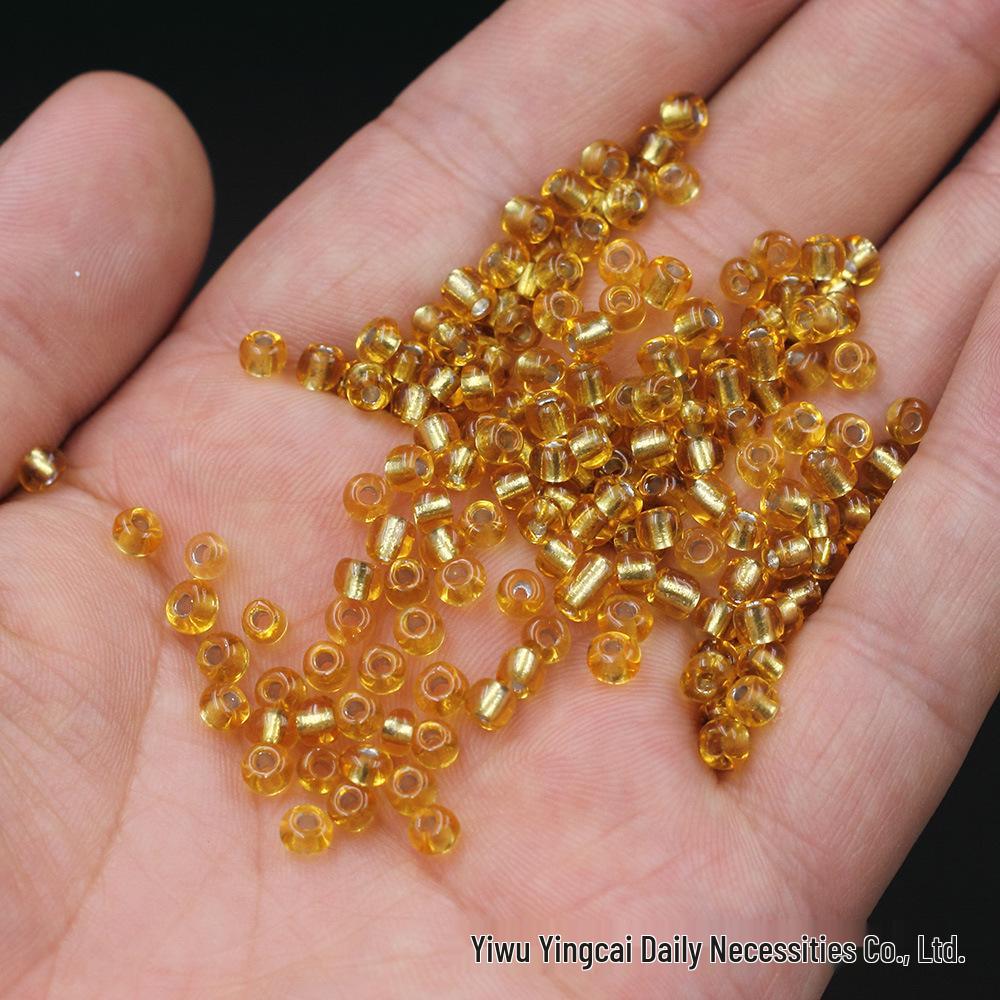 Silver-Filled Glass Rice Beads for DIY Earrings and Bracelets - 2/3/4mm