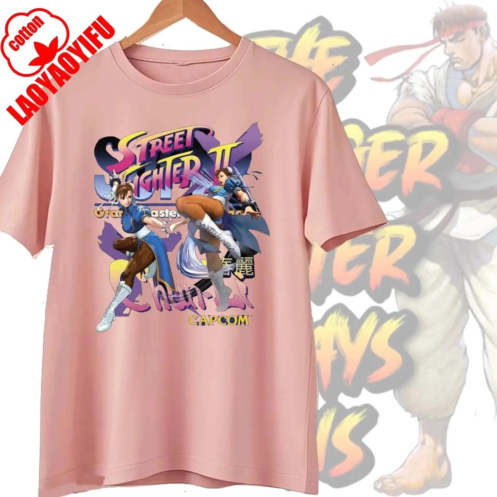 Новинка Street Fighter Выберите Классический Винтажный Базовый Футболка с Коротким Рукавом Футболки Модная Одежда для Парня Женщины Мужчины Уличная Одежда