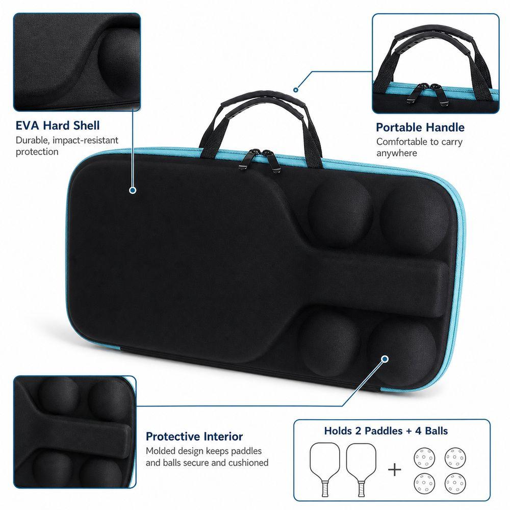 Hard Shell Pickleball Paddle Bag Pickleball Paddle Carrying Case Pickleball Supplies