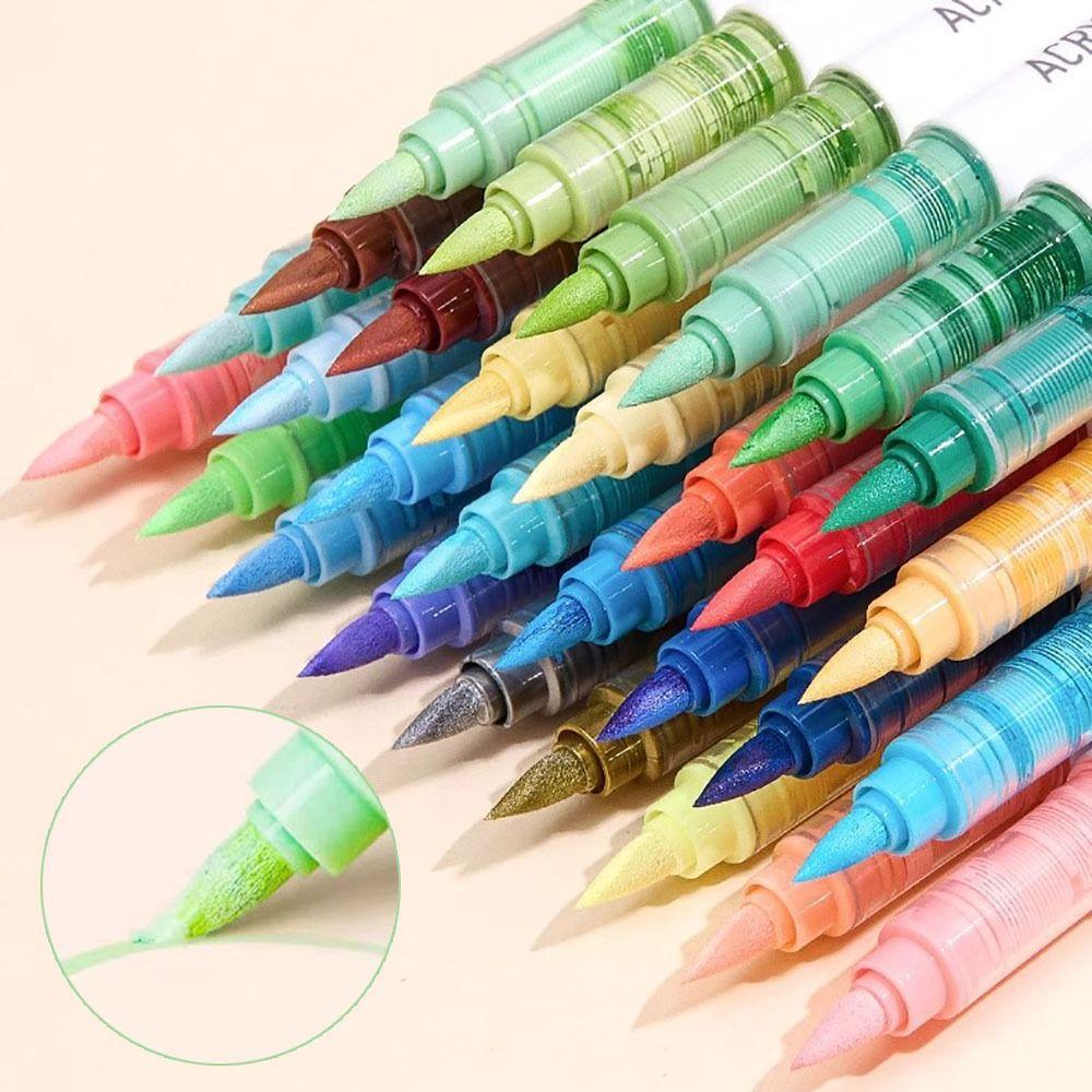 9-Colors Acrylic Pen Straight Liquid Art Felt Pens High-quality Marker Pen