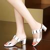 Slippers Women's Fashion Mid-heel Sandals and Slippers Women's Summer Wear Non-slip Thick-heeled High Heels