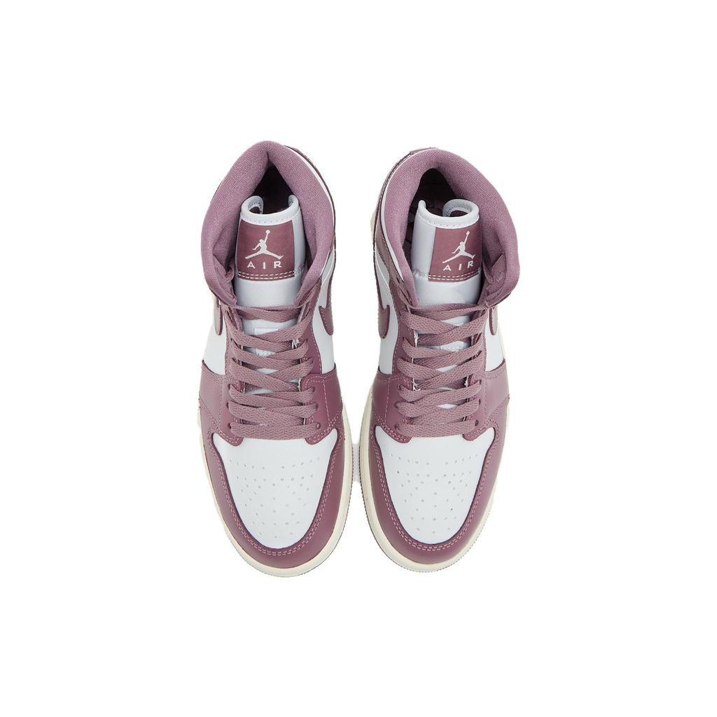 Air Jordan 1 Mid Sky J Mauve Женские кроссовки Фиолетовый Pure-Platinum Sail BQ6472-050