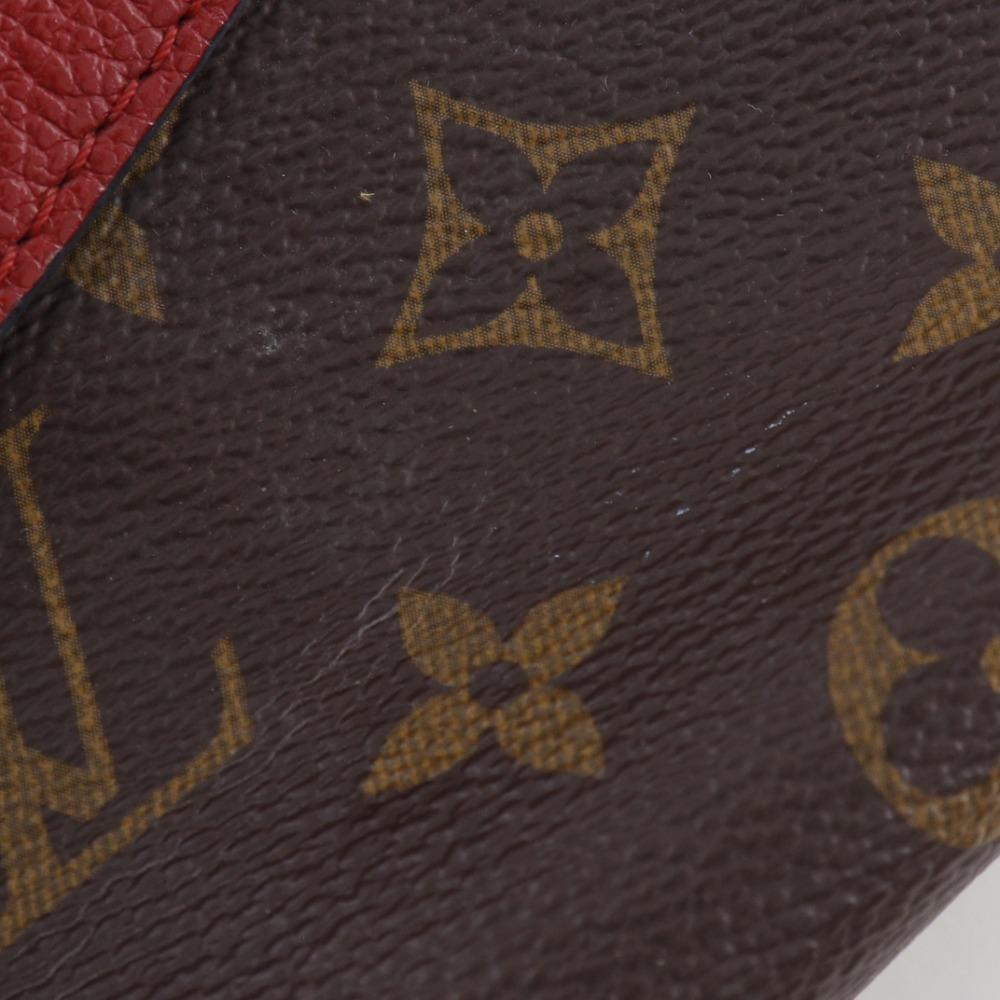 Louis Vuitton Солнечный Прасид Наплечная сумка M43713 Slys Коричневый / красный Канва Monogram Женская Б/У