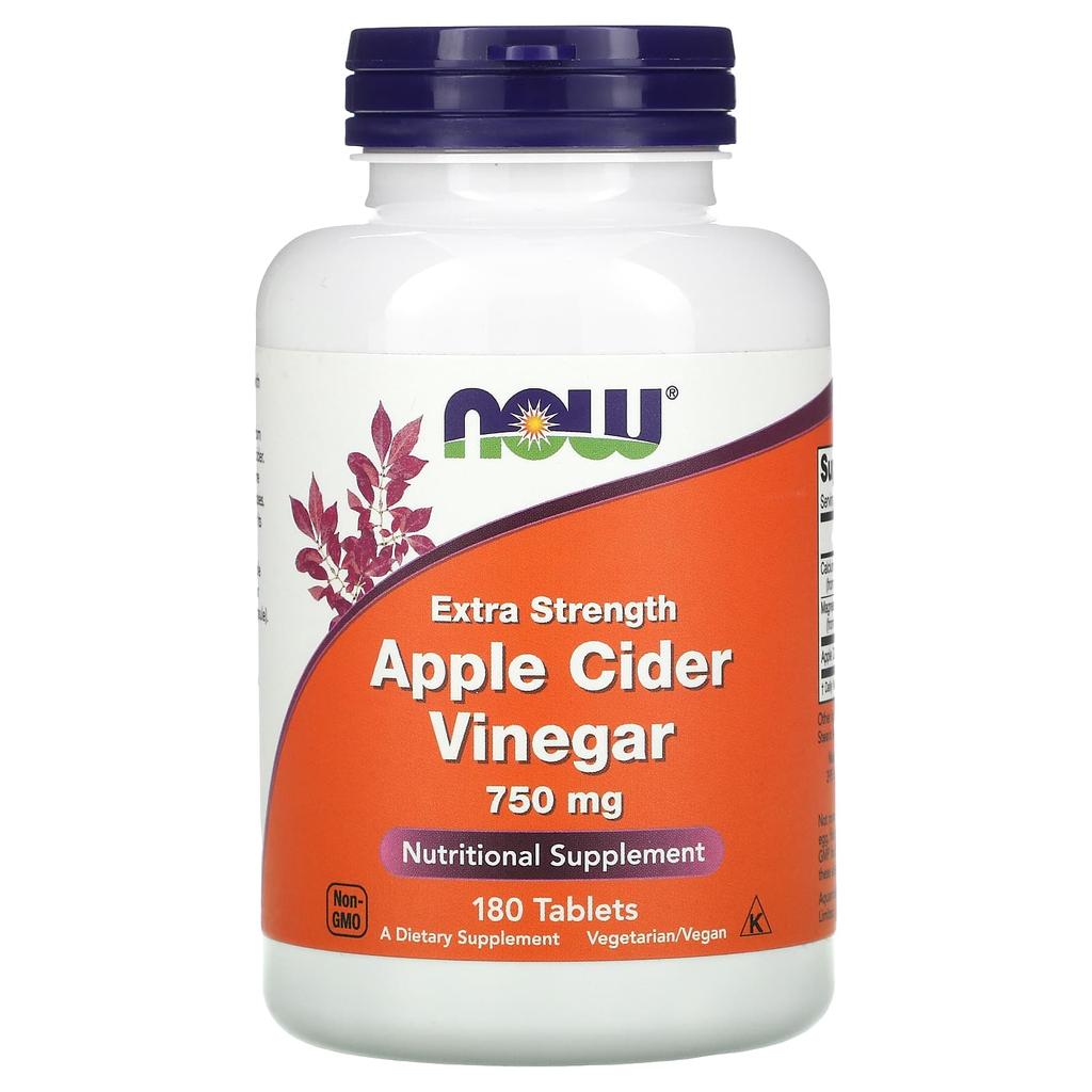 Apple Cider Vinegar, Extra Strength, 750Mg, 180 Tablets