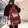 Fashion Backpack Large Capacity College Student Simple Versatile Travel Backpack Female Leisure Junior High School High School Student Schoolbag