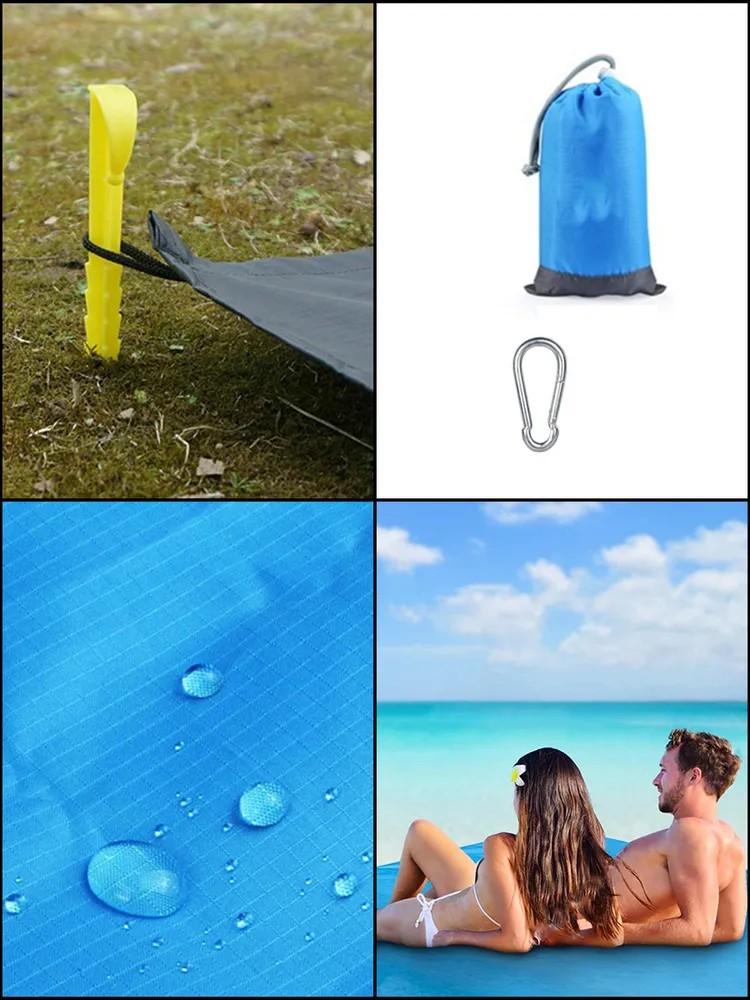 140*200см Уличный Складной Портативный Пляжный Коврик Коврик для Кемпинга на Открытом Воздухе Пляжный Коврик Одеяло для Пикника Напольный Коврик Ковер для Палатки