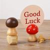 2Pcs Wooden Mushroom Memo Clips Photocards Holder Office Message Note Holder Cute School Desk Organizer