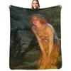 Midsummer Eve - Edward Robert Hughes Throw Blanket Multi Use Warm Blanket for Living Room Bedroom