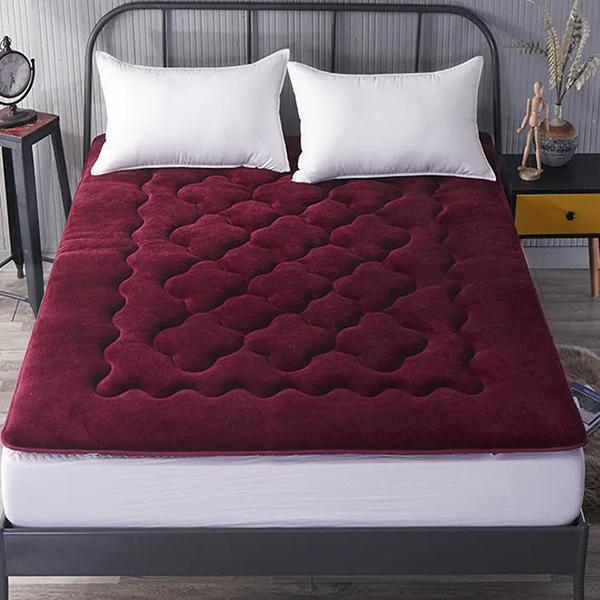 WTEMPO Foldable Flannel Mattress Warm Thickened Mattress Tatami Mat Anti-slip Home Bed Blanket Single and Double Dormitories