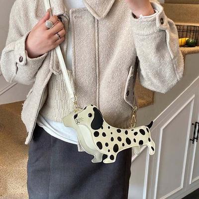 Трехмерная сумка-кроссбоди Такса большой вместимости, ретро-сумка для телефона, друзья