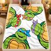 Flannel BlanketNinja Turtles Warm Soft Throw Blanket for Indoor Sofa Bed Living Room Use