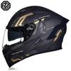 Motorcycle Helmets Men's and Women's Unveiling Helmets Full Helmets Tail Rider Bluetooth Locomotive Men's and Women's Winter Personality Electric