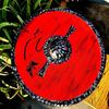 60.96 Cm Wooden Red Shield Viking Shield Wooden Red Painted Shield Cosplay Shield Best Gift for Love Once