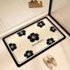 Nordic Retro Bathroom Absorbing Non-Slip Diatom Mud Foot Mat Light Luxury Flower Входная дверь Коврик для ног