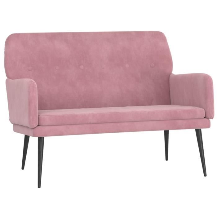 351417 vidaXL Bench Pink 108x79x79 Cm Velvet
