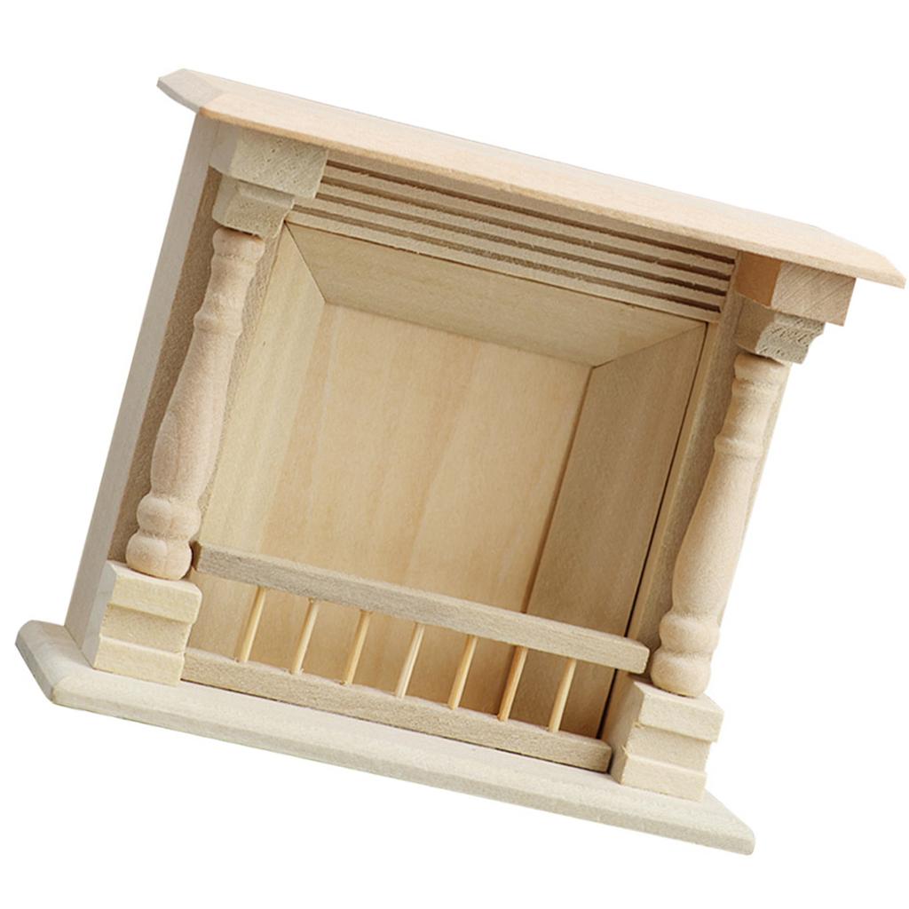 Миниатюрный камин для кукольного домика масштаб 1/12 реалистичный деревянный декор для крафт-проекта, декораций сцены и для любителей моделей