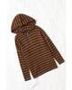Azura Exchange Striped Knit Quarter Zip Hoodie