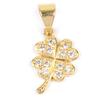 [P2506] - Gold Plated 'Clover' Pendant In White Gold - 10x10 Mm