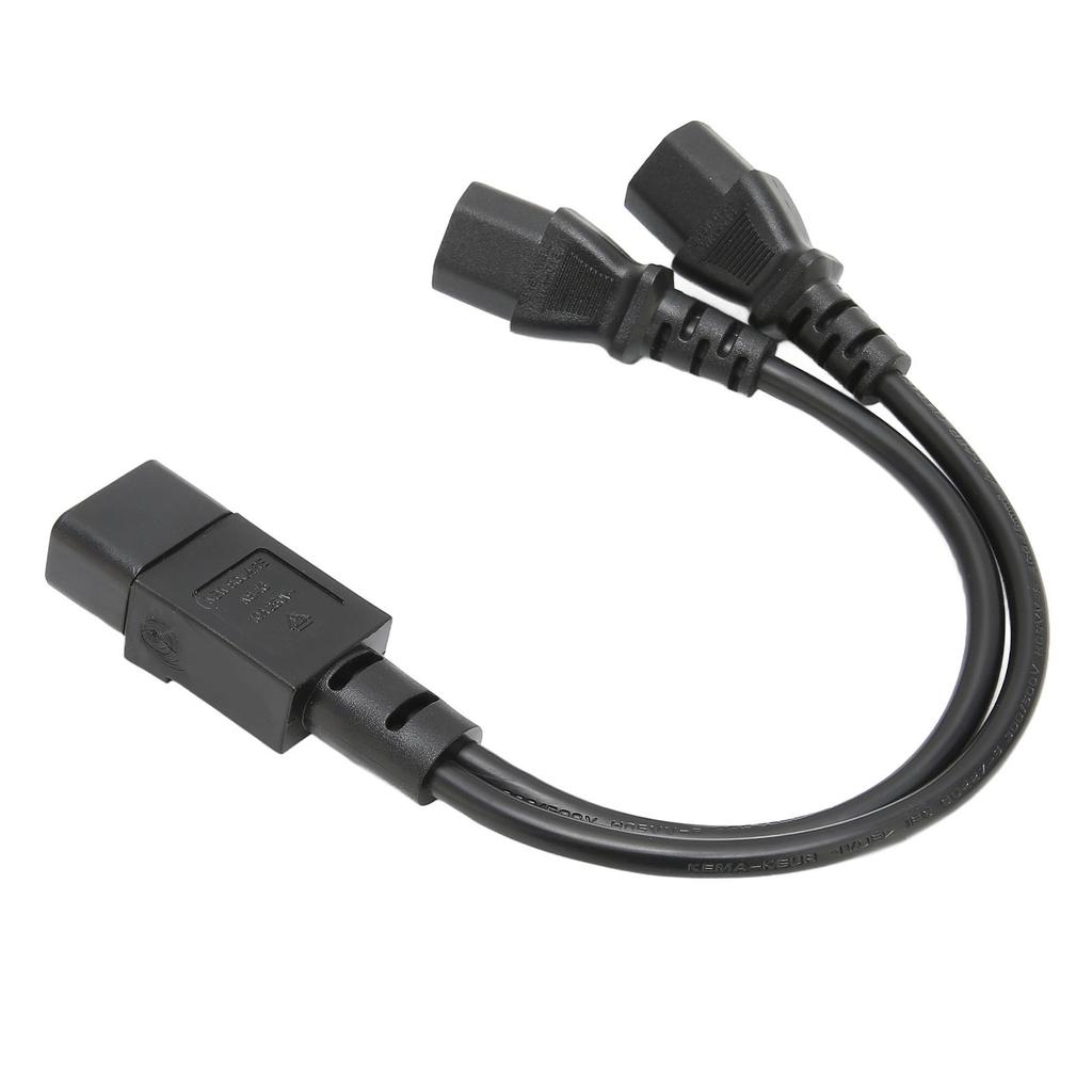 IEC320 C14 To 2 X C13 Female Y Splitter Power Cords 1 In 2 Out 2500W 10A 250V Power Extension Cable for LCD Monitors