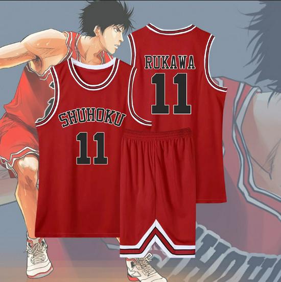 Классический набор формы для баскетбола Slam Dunk: Ханамичи Сакураги №10 и Каэде Рукава №11 - Индивидуальная баскетбольная форма