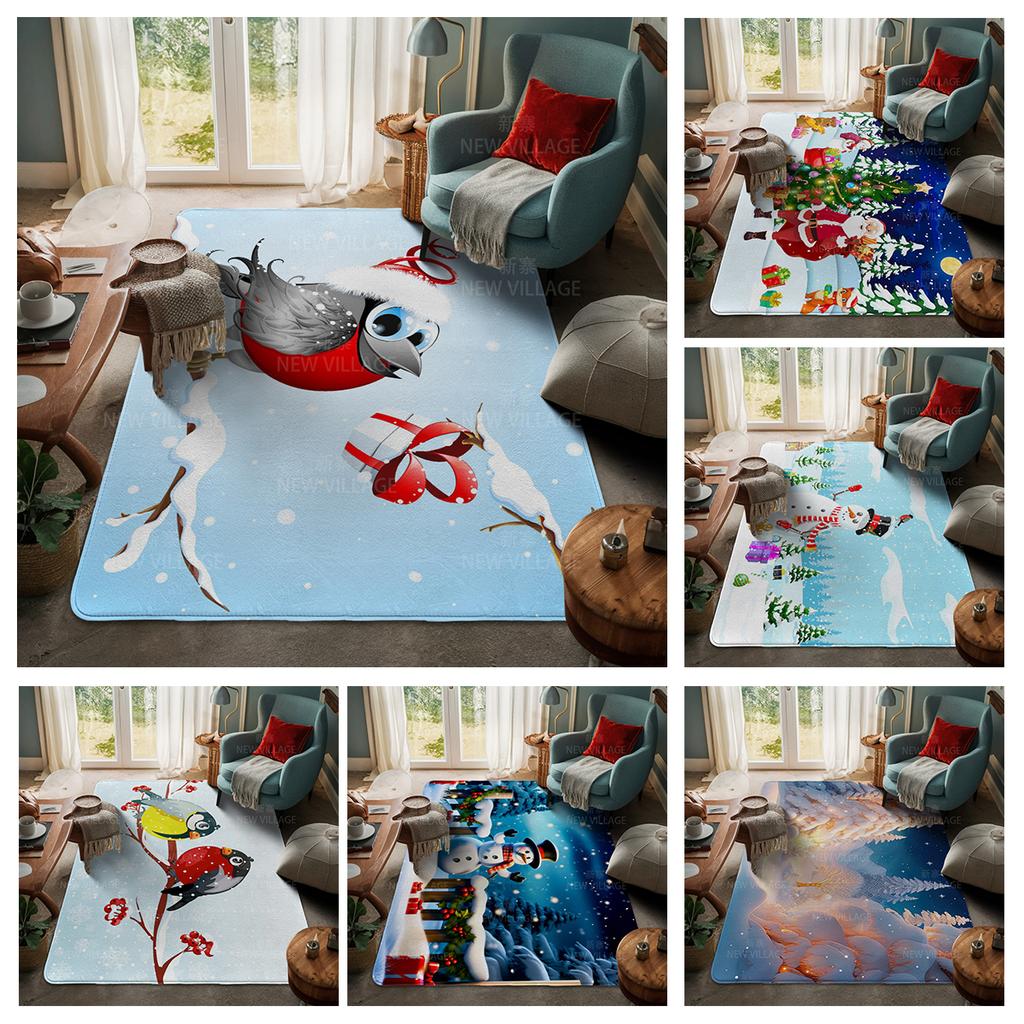 Ковер у входа в дом Домашний коврик у двери Гостиная Ванная Комната Ноги ванная комната Нескользящие коврики с водопоглощением для ванной Счастливого Рождества зима