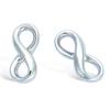 [R1563] - Серебряные серьги «Инфини» (родиевое покрытие) - 9x4 мм