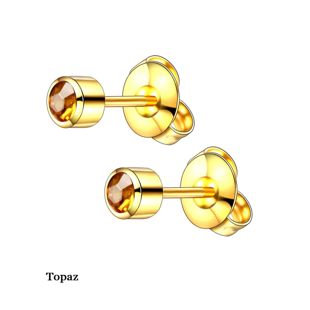 2 шт./1 пара ювелирных изделий для тела серьги-гвоздики с драгоценными камнями серьги для прокалывания хряща уха золото/серебро пистолет для камней по знаку зодиака 316 нержавеющая сталь аксессуары для козелка
